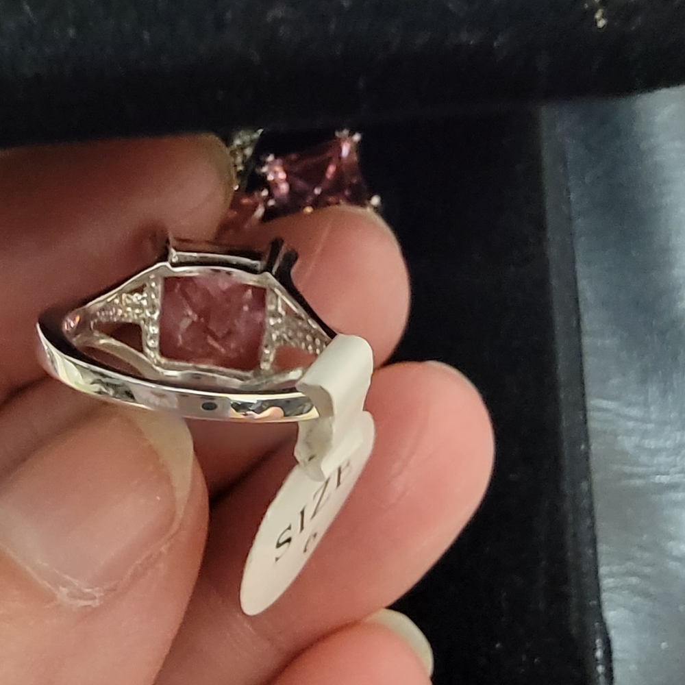 Pink zirconia jewelry set - Picture 3 of 6